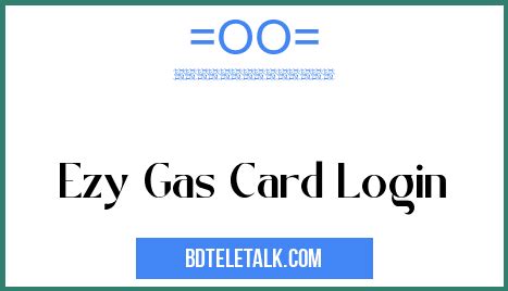 ezy gas card login